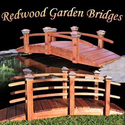 Garden Bridges Worlds Best in Design and Craftsmanship,  Redwood Garden Bridges  - Redwood Garden Bridges