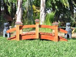 Here is a 6 foot short post bridge with the Heavy Duty Rails and Solar lights.Going to Nebraska.  